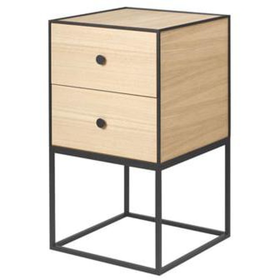 Frame Sideboard - Chêne - avec deux tiroirs - 35 x 35 cm