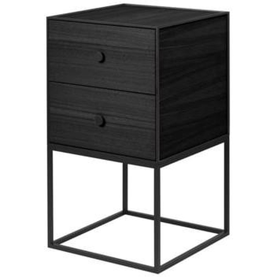 Frame Sideboard - frêne noir - avec deux tiroirs - 35 x 35 cm