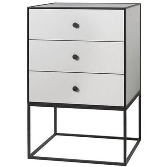 Frame Sideboard - gris clair - avec trois tiroirs - 49 x 42 cm