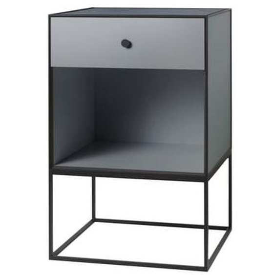 Frame Sideboard - gris foncé - avec un tiroir - 49 x 42 cm