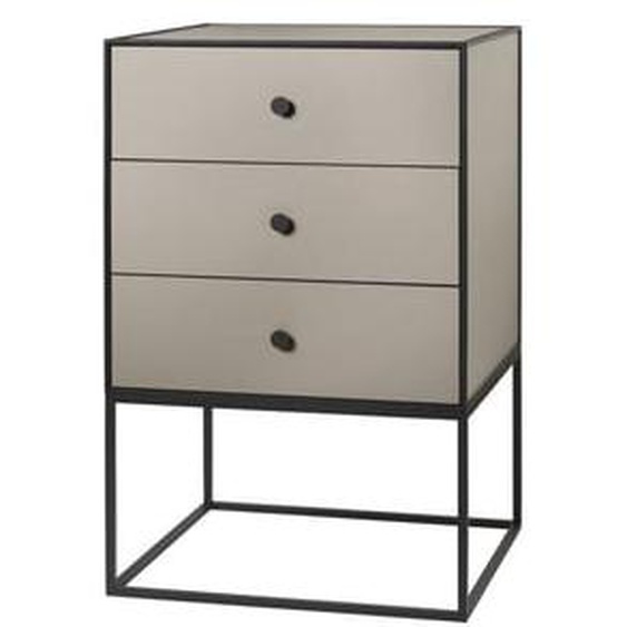 Frame Sideboard - Sand greige - avec trois tiroirs - Longueur 49 cm