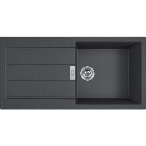 Evier à encastrer Franke Sirius 2.0 S2D 611-100 - 1 bac - Avec égouttoir - Tectonite - Noir