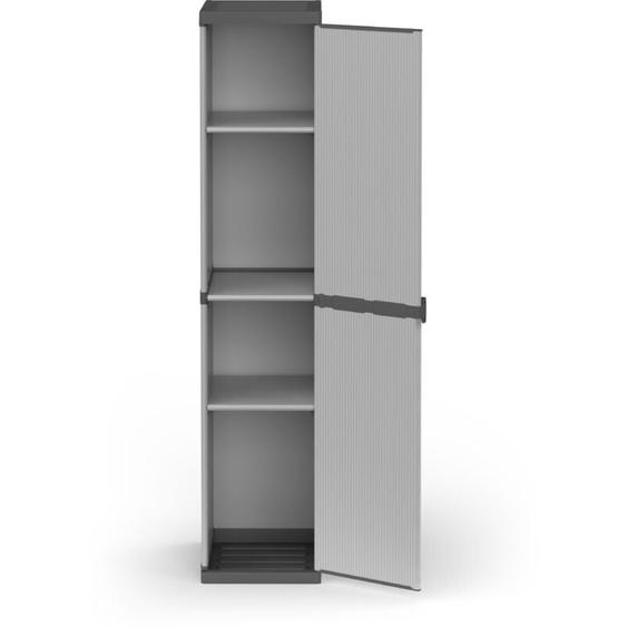 Frankystar - Armoire haute en résine 1 porte avec étagères réglables (intérieur/extérieur) 34x40xH165 cm