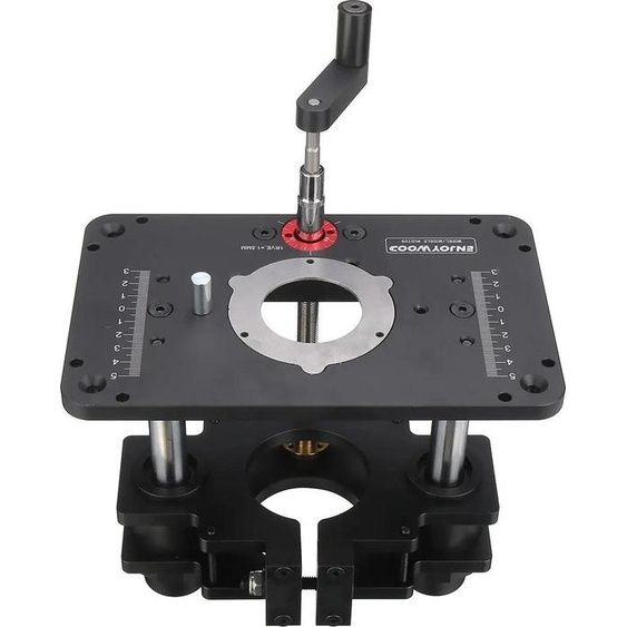 Fräslift - GD7 PRO : Élévateur de routeur - Pour routeurs de 69 mm - Avec plaque dinsertion - Réglage de hauteur précis - Outil pour le travail du bois