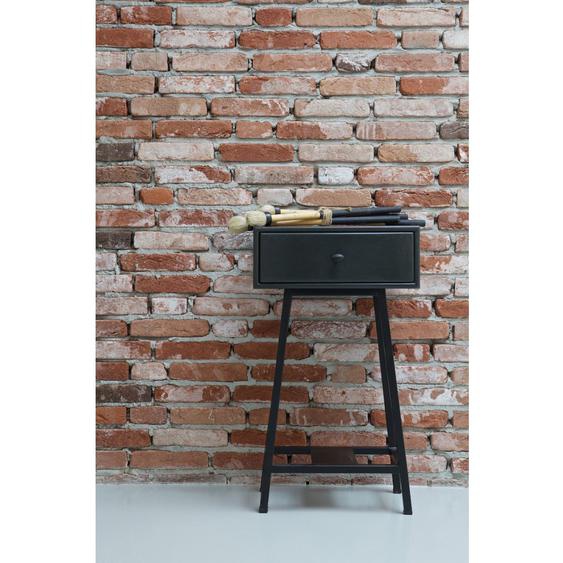 Frem - Table dappoint bois métal vintage - Couleur - Noir