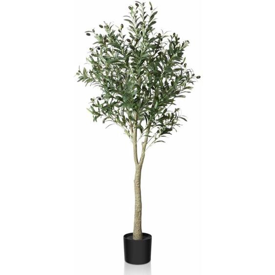 Freosen - Olivier Artificiel 180cm Grand Olivier Fausse Plante Verte Décoration pour Intérieur Extérieur Maison Salon Balcon Cour Jardin