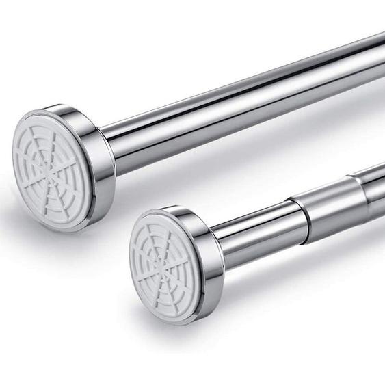 Freosen - Tringle à rideau de douche 125-220cm - Barre à Tension de Douche - sans perçage - extensible - Inoxydable