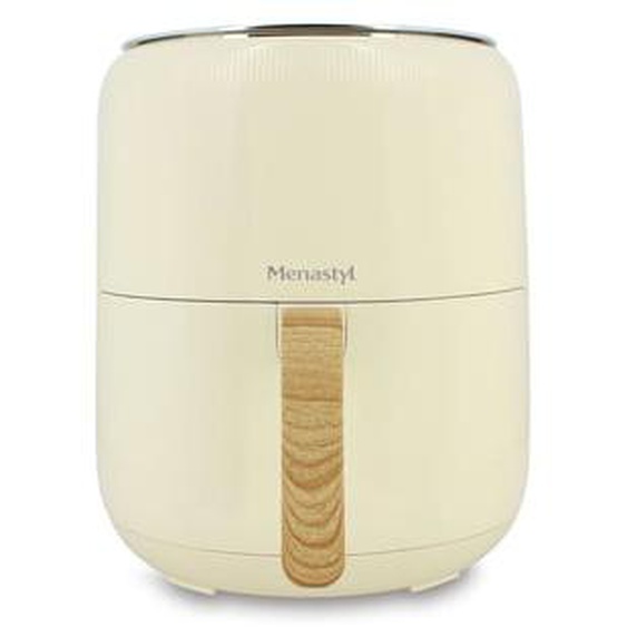 Friteuse a air chaud 4.5l colorama creme avec poignee finition bois