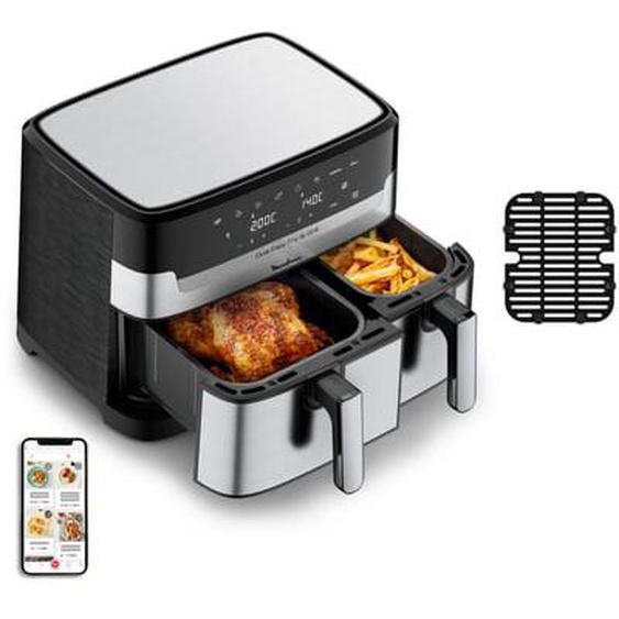 Friteuse sans huile MOULINEX Easy Fry and Grill Dual Inox