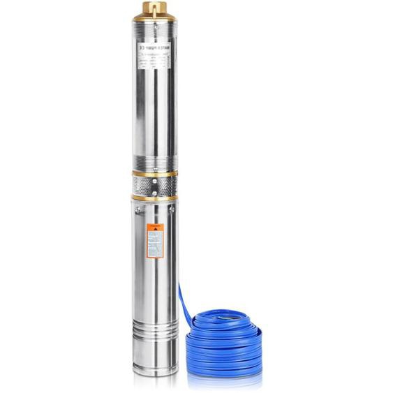 Froadp 750W Pompe de Puits Submersible en Acier Inoxydable 220V Pompes Profonde Électrique avec 20m Connexion Câble, 4000L/h