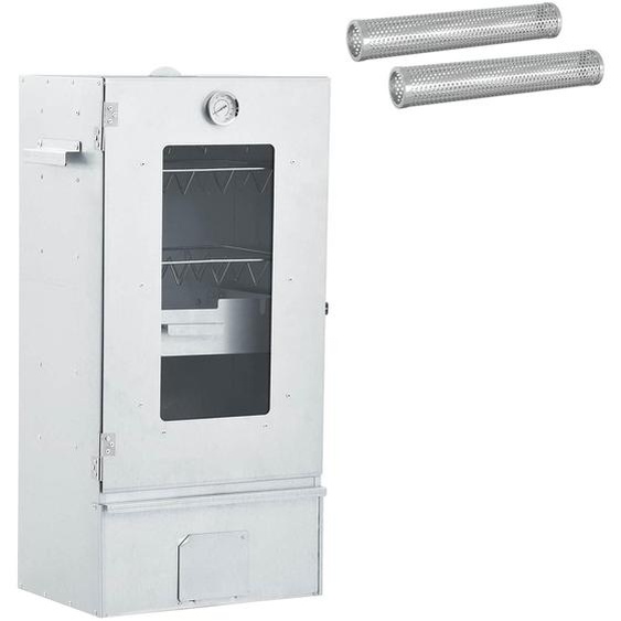 Fumeur à froid avec conduit de fumée, dimensions 44,5 x 29 x 83 cm, en acier galvanisé