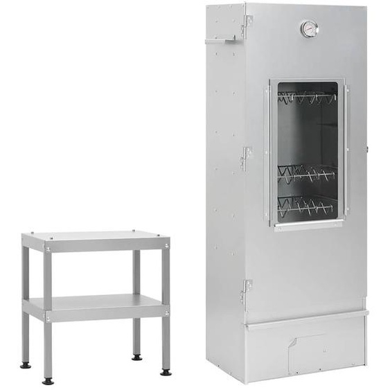 Fumoir à four à barbecue avec table acier galvanisé