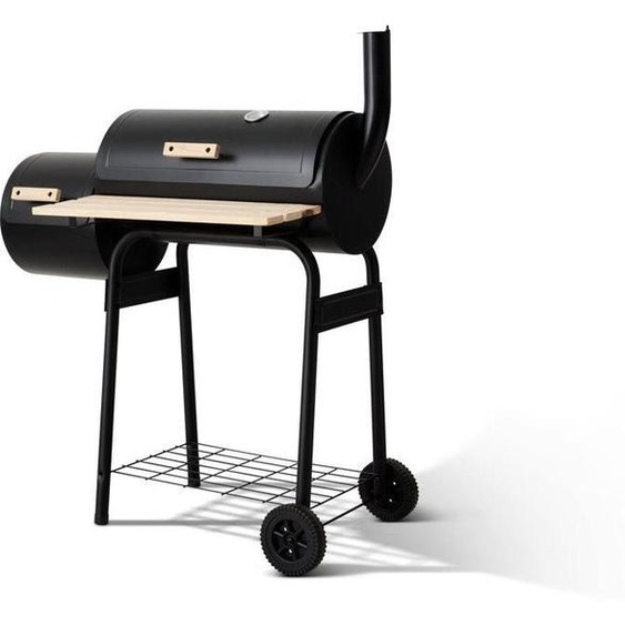 Fumoir au Charbon COOKINGBOX, 2 Foyers Cylindriques, Acier, 104x53,5x114,5 cm