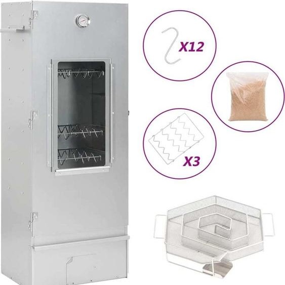 Fumoir avec générateur de fumée froide Acier galvanisé