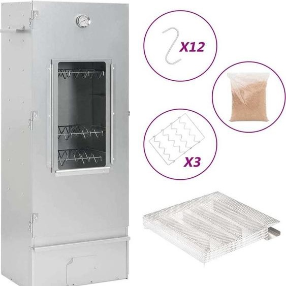 Fumoir avec générateur de fumée froide Acier galvanisé