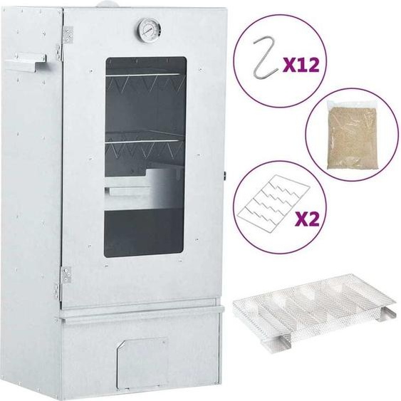 Fumoir avec générateur de fumée froide Acier galvanisé