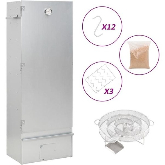 Fumoir avec générateur de fumée froide Acier galvanisé