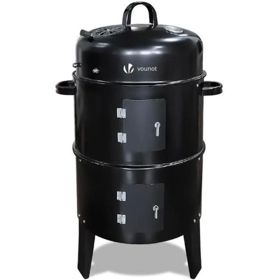 Pro Et Discount - Fumoir vertical Barbecue à charbon de bois bbq avec Thermomètre