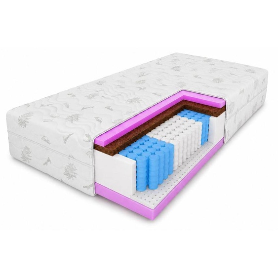 FURNILINE24 Matelas à ressorts ensachés SELSEY, 140x200 cm, fermeté H3/H4, avec Aloe Vera, 26 cm