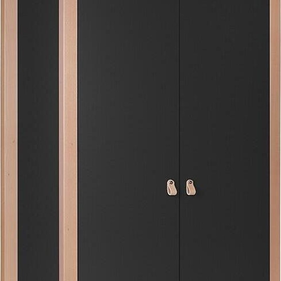 FURNLUX Armoire pour enfants Etude Noir 96cm / Couleur principale : Noir / Dimensions : 96 x 179 x 47 cm