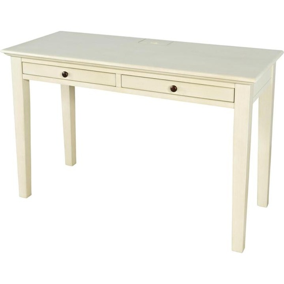 FURNLUX Bureau Avola Crème 122cm / Couleur principale : Beige / Dimensions : 122 x 79 x 51 cm