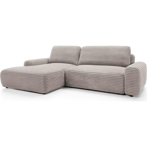 FURNLUX Canapé dangle Cordon Beige Et Noir 264cm / Couleur principale : Beige / Dimensions : 264 x 85 x 162 cm