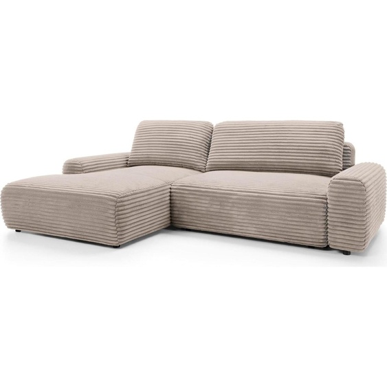 FURNLUX Canapé dangle Cordon Crème Et Noir 264cm / Couleur principale : Beige / Dimensions : 264 x 85 x 162 cm