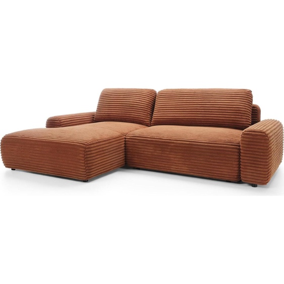 FURNLUX Canapé dangle Cordon Orange et Noir 264cm / Couleur principale : Orange / Dimensions : 264 x 85 x 162 cm