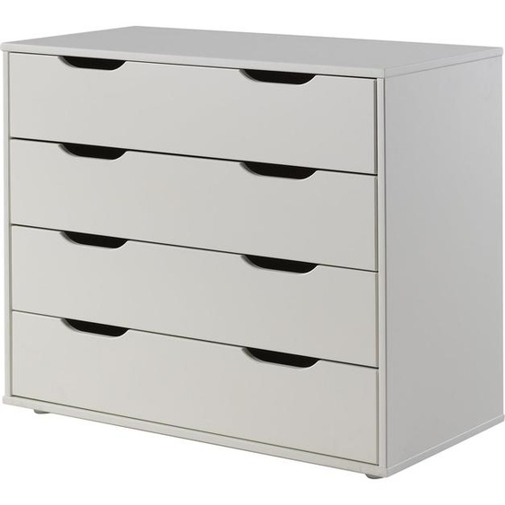 FURNLUX Commode Pino Blanc 86cm / Couleur principale : Blanc / Dimensions : 86 x 44 x 72 cm