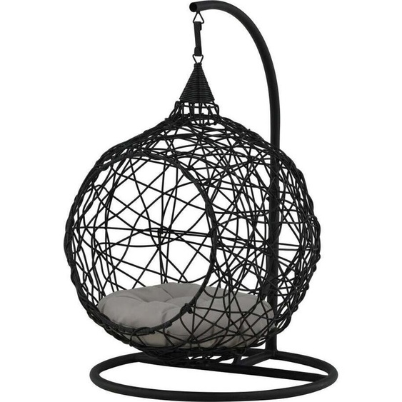 FURNLUX Fauteuil suspendu dextérieur Lexi Noir 58cm / Couleur principale : Noir / Dimensions : 58 x 58 x 94 cm