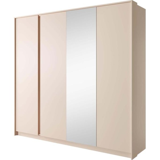 FURNLUX Armoire Beige Und Black 223cm / Hauptfarbe : Beige / Dimensions : 223 x 55 x 210 cm