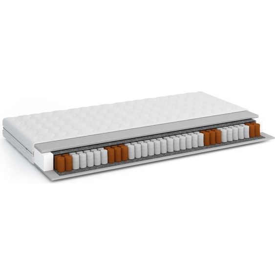 FURNLUX Matelas à ressorts Prago White 90x200cm / Hauptfarbe : Weiß / Abmessungen : 90 x 200 x 18 cm