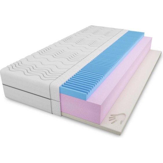 FURNLUX Matelas sans ressort Tebe White 160x200cm / Hauptfarbe : Weiß / Abmessungen : 160 x 200 x 17 cm