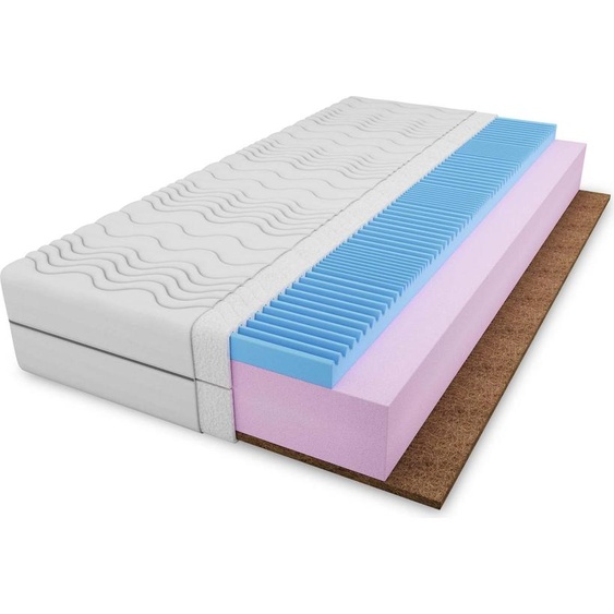 FURNLUX Matelas sans ressorts Royal White 140x200cm / Couleur principale : blanc / Dimensions : 140 x 200 x 15 cm