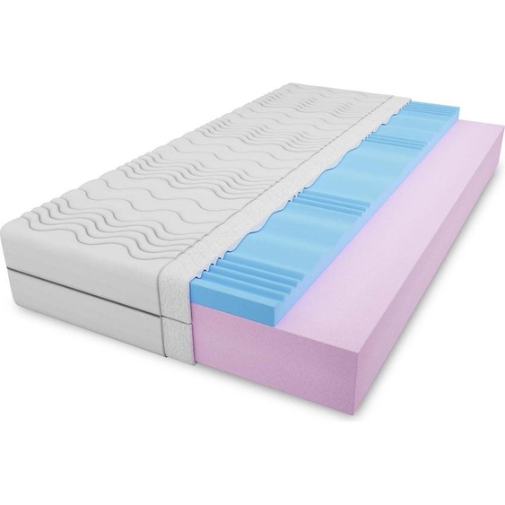 FURNLUX Matelas sans ressorts Rumba White 90x200cm / Hauptfarbe : Weiß / Abmessungen : 90 x 200 x 14 cm