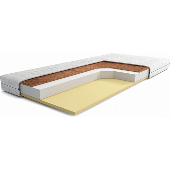 FURNLUX Matelas sans ressorts Sally Blanc 140x200cm / Couleur principale : blanc / Dimensions : 140 x 200 x 12 cm
