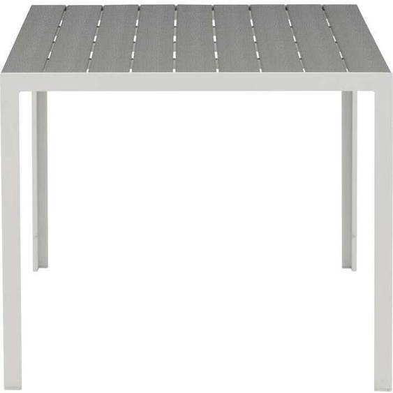 FURNLUX Outdoor Table à manger Break Gris Et Blanc 90cm / Couleur principale : Gris / Dimensions : 90 x 150 x 75 cm