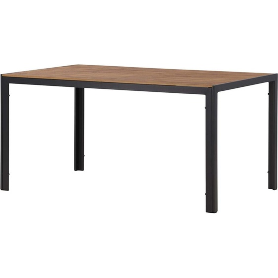 FURNLUX Outdoor Table à manger Break Marron Et Noir 90cm / Couleur principale : Marron / Dimensions : 90 x 150 x 75 cm