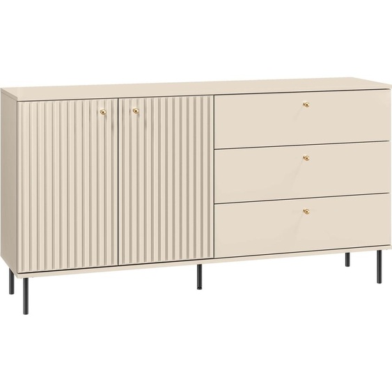 FURNLUX Sideboard Sophie Beige 160cm / Couleur principale : Beige / Dimensions : 160 x 85 x 40 cm