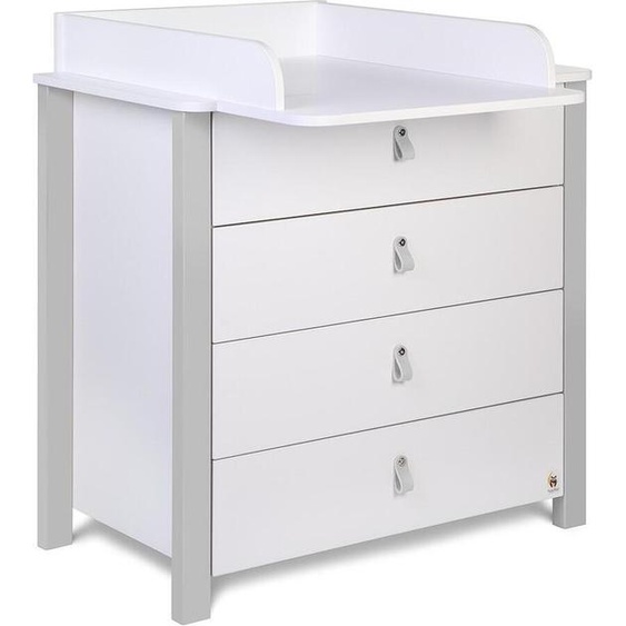 FURNLUX Table à langer Etude Gris 90cm / Couleur principale : Gris / Dimensions : 90 x 86 x 50 cm