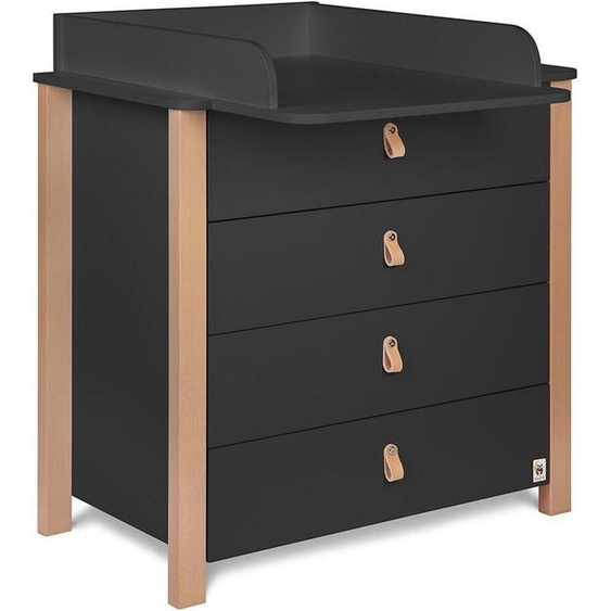 FURNLUX Table à langer Etude Noir 90cm / Couleur principale : Noir / Dimensions : 90 x 86 x 50 cm