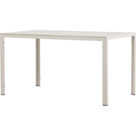 FURNLUX Table à manger dextérieur Mirko Beige 80cm / Couleur principale : Beige / Dimensions : 80 x 140 x 74 cm