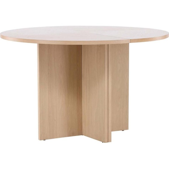 FURNLUX Table à manger Strada Chêne 170cm / Hauptfarbe : Beige / Dimensions : 170 x 170 x 74 cm