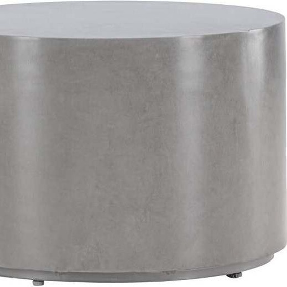 FURNLUX Table basse Lisbonne Béton Et Gris 60cm / Couleur principale : Gris / Dimensions : 60 x 60 x 40 cm