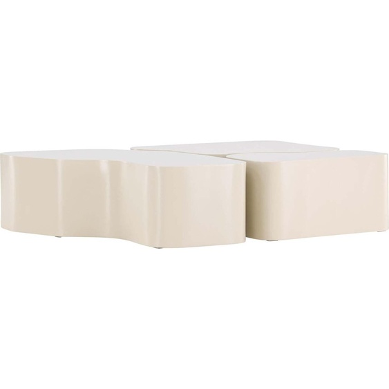 FURNLUX Table basse Nordland Beige 105cm / Couleur principale : Beige / Dimensions : 105 x 105 x 30 cm
