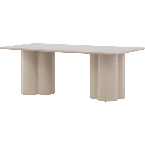 FURNLUX Table basse Olivia Beige 60cm / Hauptfarbe : Beige / Dimensions : 60 x 120 x 45 cm