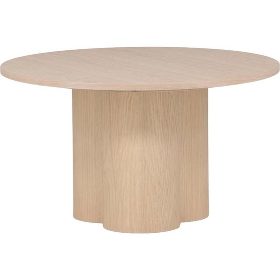FURNLUX Table basse Olivia chêne 80cm / Couleur principale : Beige / Dimensions : 80 x 80 x 45 cm