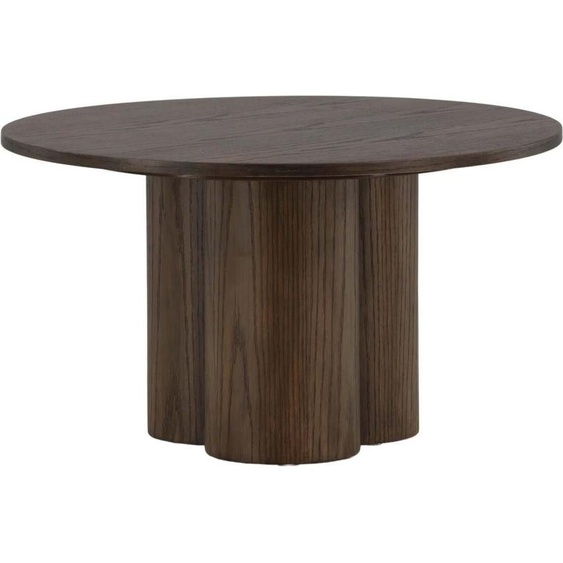 FURNLUX Table basse Olivia noyer 80cm / Couleur principale : brun / Dimensions : 80 x 80 x 45 cm