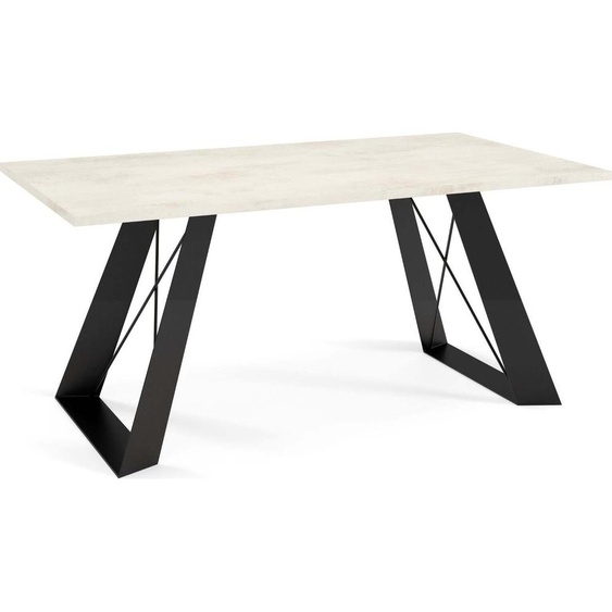 FURNLUX Table basse Satis Blanc 60cm / Couleur principale : Blanc / Dimensions : 60 x 50 x 120 cm