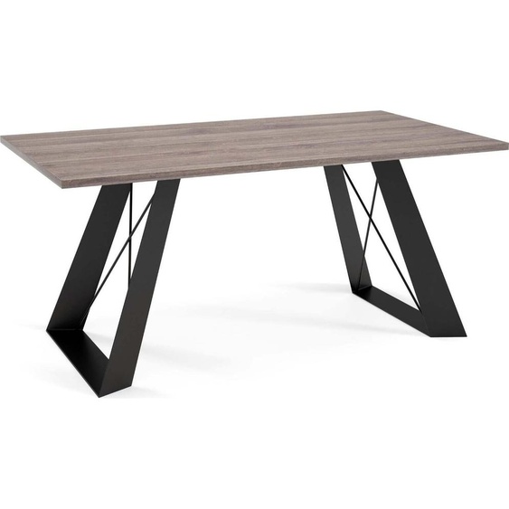 FURNLUX Table basse Satis Marron Et Noir 60cm / Couleur principale : Marron / Dimensions : 60 x 50 x 120 cm